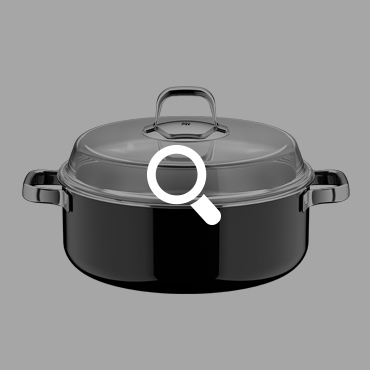 WMF 퓨전테크 미네랄 프로 <br> 블랙 라운드 로스터 28cm